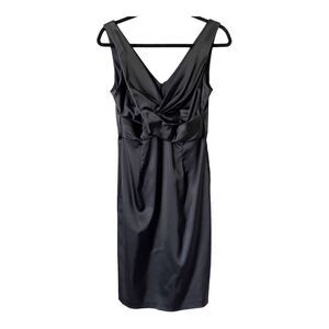 Betsy & Adam Women’s Sleeveless Black Satin Cocktail Dress Size 10